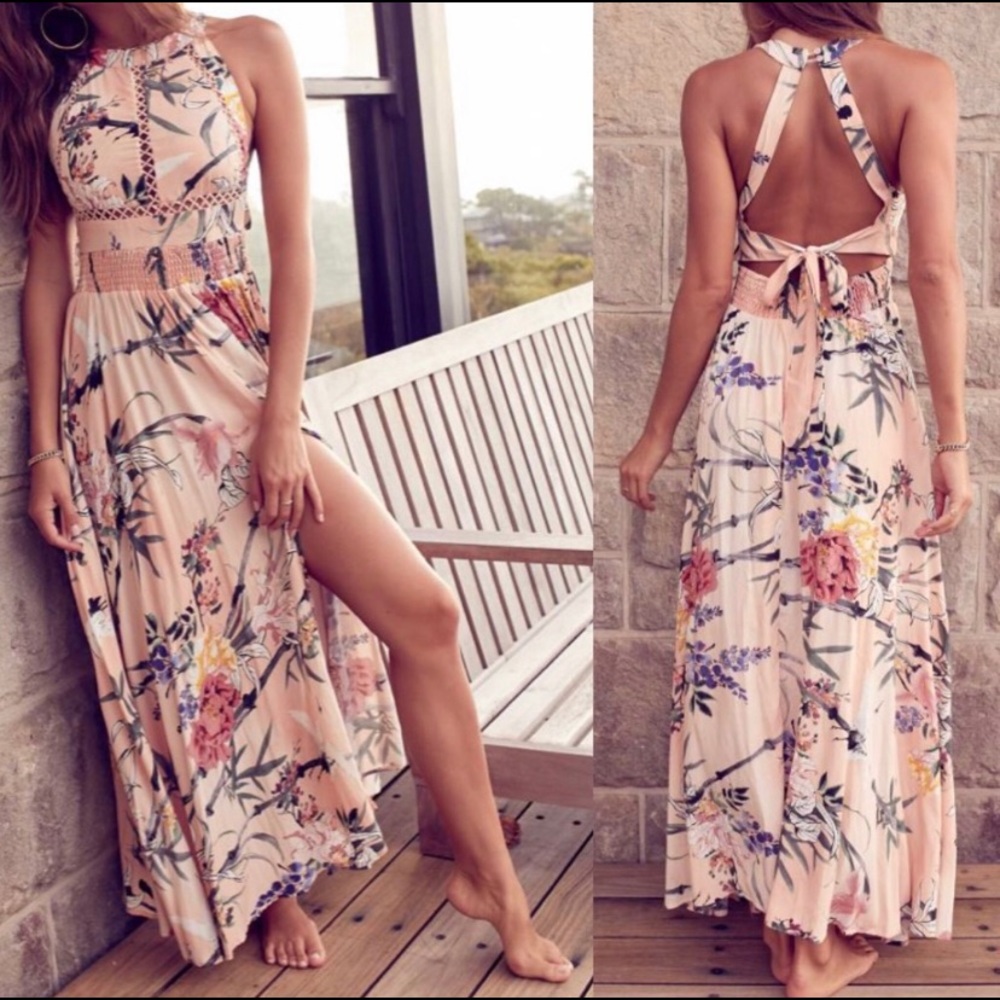 Jaase Endless Summer Floral Print Maxi Dress